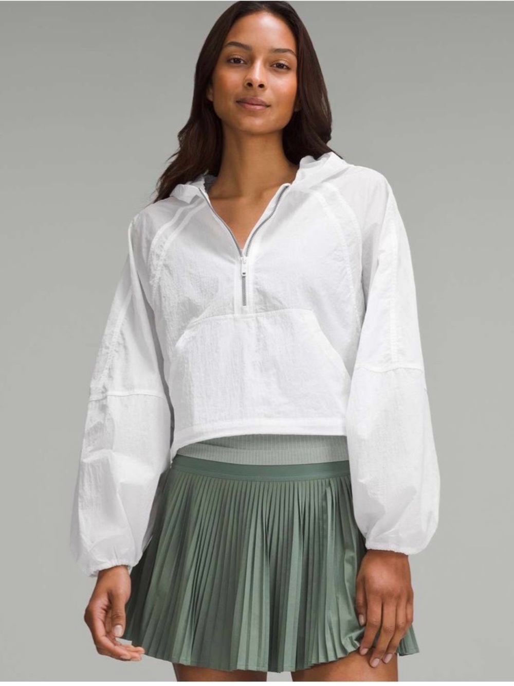 Lululemon Scuba Cropped Anorak in White